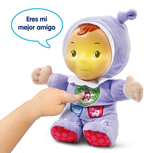 Estela luz de cuna, Suave Peluche Infantil Que Brilla en la Oscuridad para calmar y relajar al bebé a la Hora de conciliar el sueño, más de 70 Canciones, Sonidos y tiernas melodías