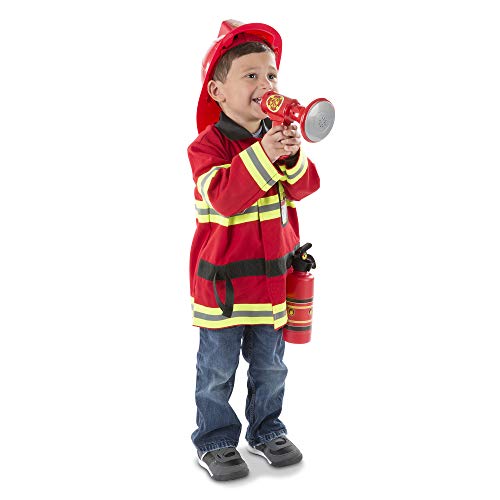 Eureka Kids Melissa & Doug Disfraz De Jefe De Bomberos, color romo y amarillo, 3 a 6 años 63719234