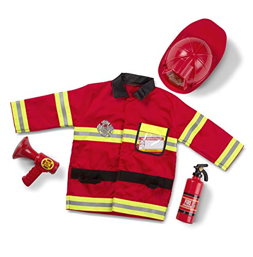 Eureka Kids Melissa & Doug Disfraz De Jefe De Bomberos, color romo y amarillo, 3 a 6 años 63719234