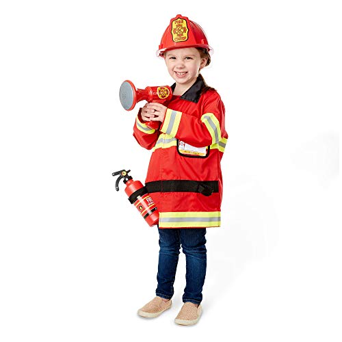 Eureka Kids Melissa & Doug Disfraz De Jefe De Bomberos, color romo y amarillo, 3 a 6 años 63719234