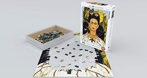 EuroGraphics "Frida Kahlo Autorretrato con Collar de Espinas y colibrí Puzzle (1000 Piezas, Multi-Color)