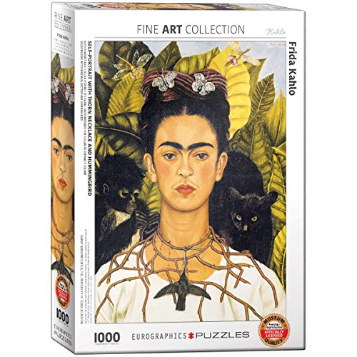 EuroGraphics "Frida Kahlo Autorretrato con Collar de Espinas y colibrí Puzzle (1000 Piezas, Multi-Color)