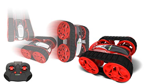 Exost Coche teledirigido - Mini Flip Tank - Surtido 2 Colores Rojo / Verde - Escala 1:34