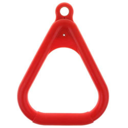 F Fityle Anillos de Gimnasia, Anillos Olímpicos, Anillos de Gimnasia, Asas de Plástico, Anillos de Gimnasia para Niños Columpios Trapecios - Rojo