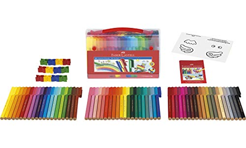 Faber-Castell 155560 - Maletín con 60 rotuladores, multicolor