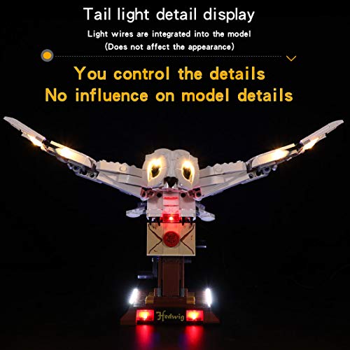 FADF Juego de luces LED para Lego Harry Potter Hedwig el búho, kit de iluminación compatible con Lego 75979 (modelo Lego no incluido)