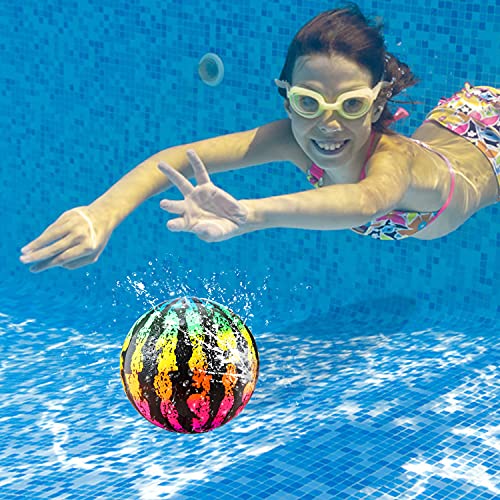 Faffooz Pelota de Playa Inflable de sandía Pelota de Playa de melón Piscina Inflable Bajo El Agua Juguetes para Niños Partido De Verano Pelota con inyección de Agua Cabeza