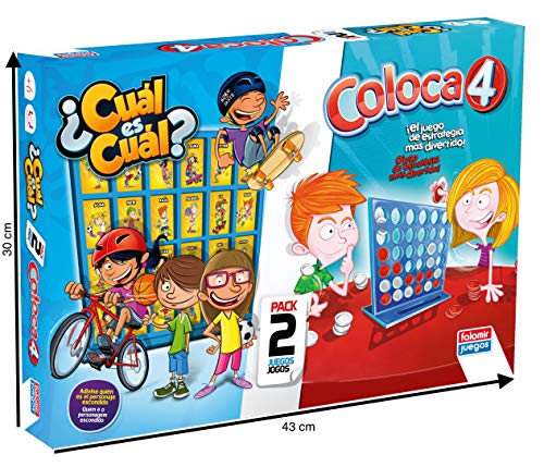 Falomir- Coloca 4 Cuál Pack Mesa, Multicolor (646474)