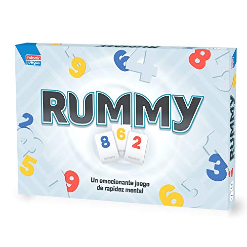 Falomir- Rummy Junior Juego de Mesa, Multicolor, Talla Única (646456)