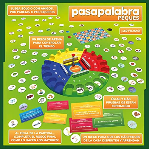 Famogames- Pasapalabra Peques Juego de Mesa, Multicolor (Famosa 700016202)