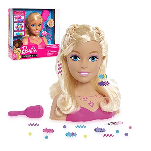 Famosa- Busto Barbie Básico Fashionistas, incluye 20 accesorios (BAR28000)