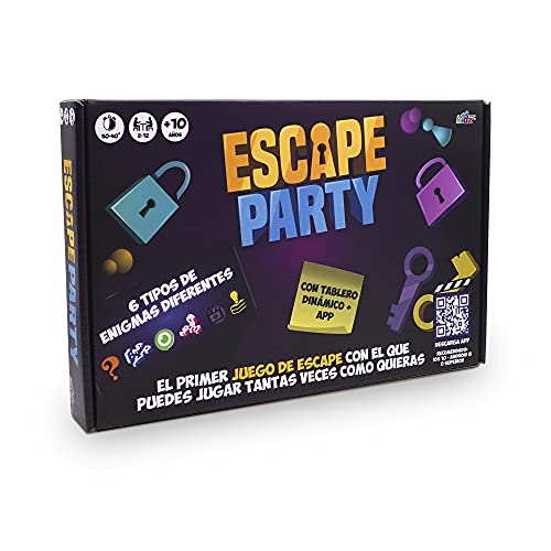 Famosa – Escape Party, juego de Escape Room muy completo, con posibilidades de juego diferentes para jugar muchas veces, hasta 500 preguntas, acertijos y adivinanzas, a partir de 10 años, (700016895)