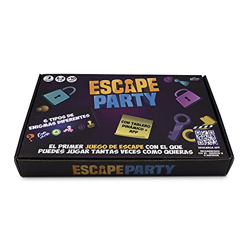 Famosa – Escape Party, juego de Escape Room muy completo, con posibilidades de juego diferentes para jugar muchas veces, hasta 500 preguntas, acertijos y adivinanzas, a partir de 10 años, (700016895)