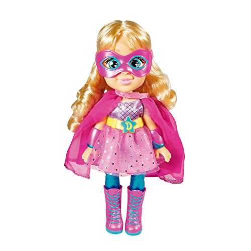 Famosa - Muñeca de Love Diana con vestido transformable de Princesa a Súper Heroína y accesorios de juego, para jugar a las aventuras de Diana, para niñas y niños mayores de 4 años (LVE07000)