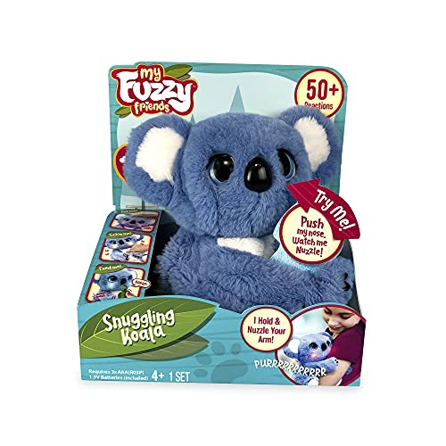 Famosa- My Fuzzy Friends, Peluche de Koala Interactivo con más de 50 reacciones, de 26 cm, abraza, se mueve, tiene luz y sonido, a partir de 4 años, desarrollo afectivo y emocional, (700016893)