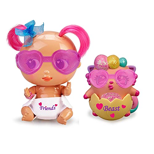 Famosa- Pack Beast Friends The Bellie, una Mini Beastie y Gafas Cool 3 Mod. sdos, Multicolor (700016700)