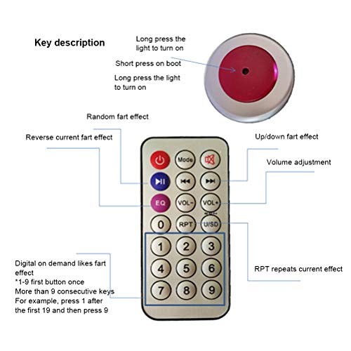 Fart Machine-Funny Remote Control Fart Portable ABS Machine Remote Gag Gift Broma Broma Novedades Máquina de bromas Generador de Sonido Juguete de Pedos