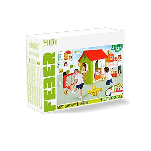 FEBER- Activity House 6in1, Casa Infantil a Partir de 3 años con Juegos incorporados (Famosa 800012606)