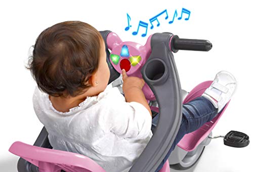 FEBER - Baby Plus Music Pink, Triciclo Rosa para niños y niñas de 9 Meses a 3 años (Famosa 800012132)