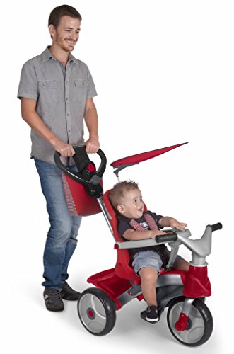 FEBER- Baby Trike Easy Evolution, Triciclo, Color Rojo, 24.9 x 14.0 x 11.9 (Famosa 800009473)