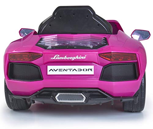 FEBER - Lamborghini Aventador Coche eléctrico Deportivo para niñas a Partir de 3 años, 6V, Color Rosa (Famosa 800012394)