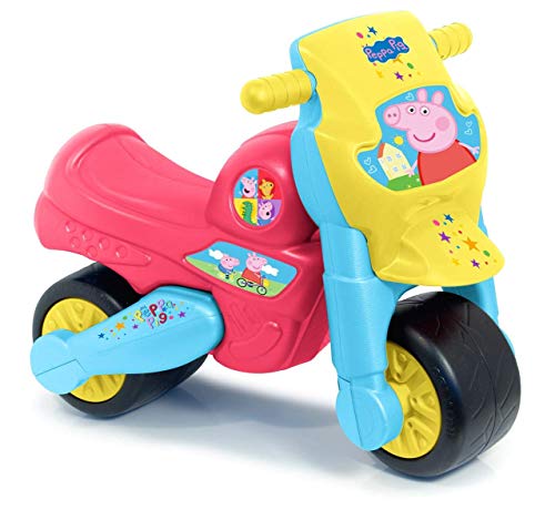 FEBER - Motofeber 1 Peppa Pig, correpasillos con claxon, ruedas anchas para estabilidad, combina ejercicio y diversión con los personajes de la serie, para niños de 18 a 36 meses, FAMOSA (800013182)