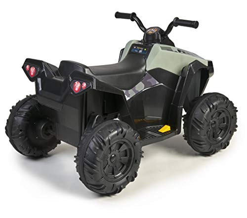 FEBER- Quad Boxer, Vehículo eléctrico a batería, 12 V, Verde (Famosa 800012541)