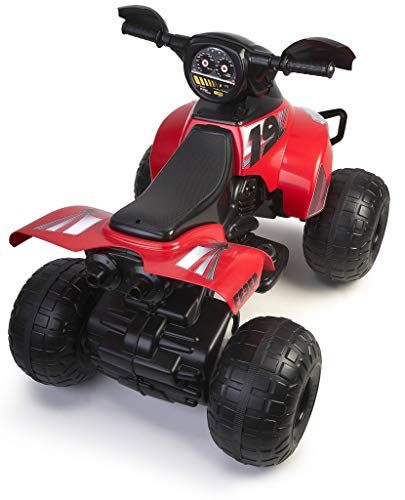 FEBER- Quad Motion, Vehículo eléctrico a batería, 12 V, Rojo (Famosa 800012652)