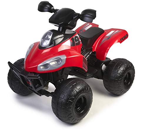 FEBER- Quad Motion, Vehículo eléctrico a batería, 12 V, Rojo (Famosa 800012652)