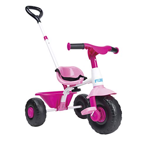 FEBER- Triciclo Trike 2 niñas de 1 a 3 años, Color Rosa (Famosa 800012811)