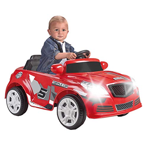 FEBER - Twinkle Car 12V R/C, coche eléctrico de 1 plaza, radiocontrol, 45 min de batería y detalles de coches: faros con luz, 2 marchas, acelerador y freno eléctrico, de 3 a 6 años, FAMOSA (800012263)