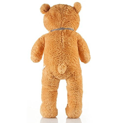 Feluna Oso de Peluche Gigante XXL Oso de Peluche Grande de 120 cm con Lazo - Original (Marrón Claro)