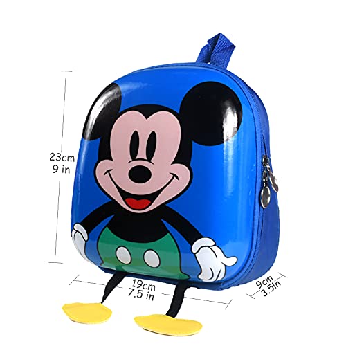 FGen Mochila Niña,Mochila Minnie, Mochila Minnie Mouse Infantil,Mochilas Escolares con Patas de Mickey Mouse, Muchos Colores, para guarderia /Vacaciones (Azul)