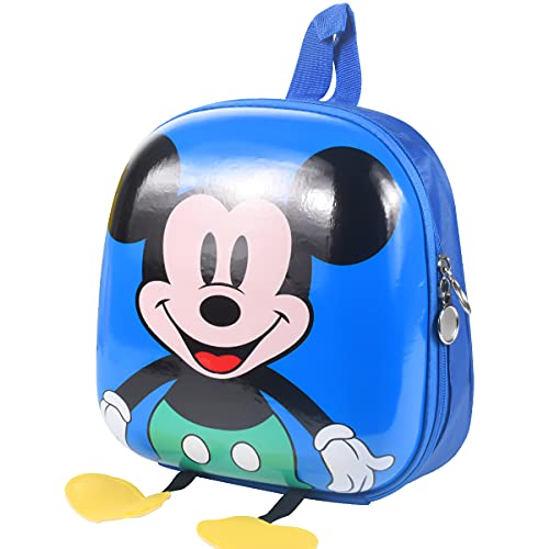 FGen Mochila Niña,Mochila Minnie, Mochila Minnie Mouse Infantil,Mochilas Escolares con Patas de Mickey Mouse, Muchos Colores, para guarderia /Vacaciones (Azul)