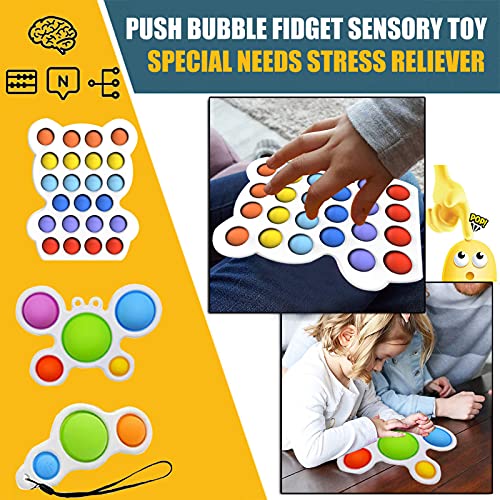 Fidget Toys Set-Juguetes para aliviar el estrés y aliviar la ansiedad para regalos de fiesta de cumpleaños, recompensas para el aula de la escuela, premios de carnaval, rellenos de bolsas de regalos