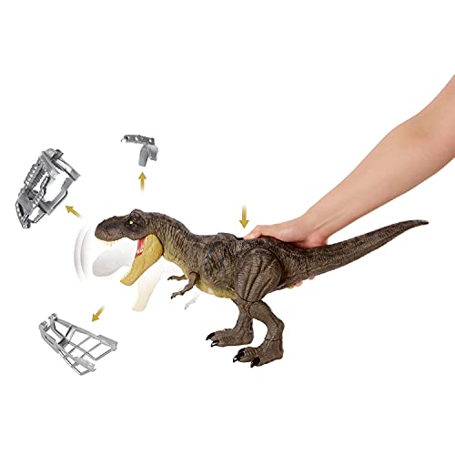 Figura ARTICULADA Dinosaurio Jurassic World T-Rex Pisa Y ATACA con Sonidos