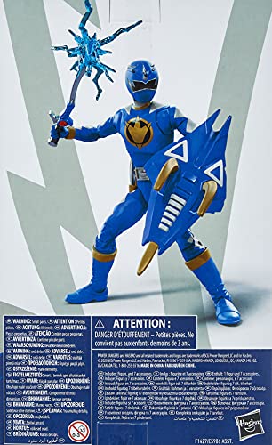 Figura de acción Coleccionable Premium de 15 cm de Ranger Azul Dino Thunder de Power Rangers Lightning Collection con Accesorios