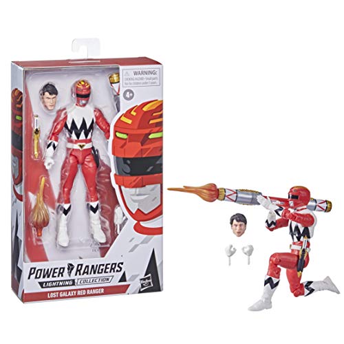 Figura de acción Coleccionable Premium de 15 cm de Ranger Rojo de Lost Galaxy de Power Rangers Lightning Collection con Accesorios