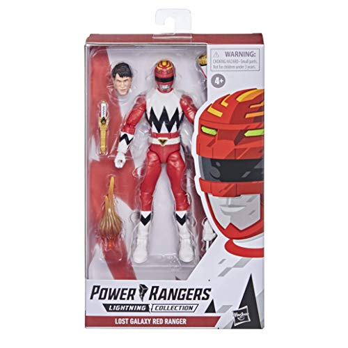 Figura de acción Coleccionable Premium de 15 cm de Ranger Rojo de Lost Galaxy de Power Rangers Lightning Collection con Accesorios