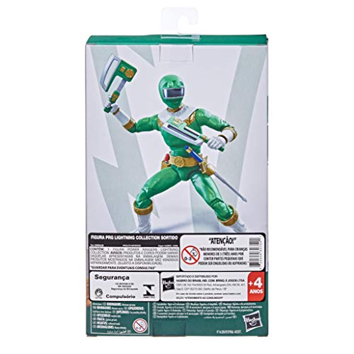 Figura de acción Coleccionable Premium de 15 cm de Zeo IV Green Ranger de Power Rangers Lightning Collection con Accesorios