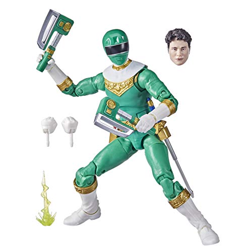 Figura de acción Coleccionable Premium de 15 cm de Zeo IV Green Ranger de Power Rangers Lightning Collection con Accesorios