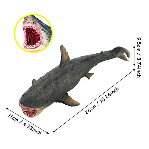 Figura Tiburón Juguete, simulación Megalodon Miniatura Animal Juguete colección estatuilla Modelo Animal Marino Adornos para el hogar Accesorios decoración