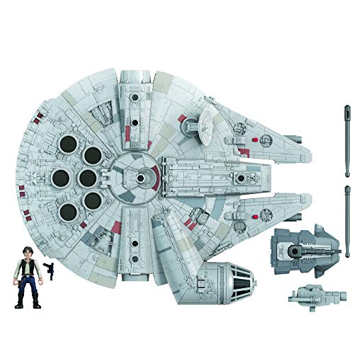 Figura y vehículo de Star Wars Mission Fleet Han Solo Millennium Falcon a escala de 2,5 pulgadas, juguetes para niños a partir de 4 años