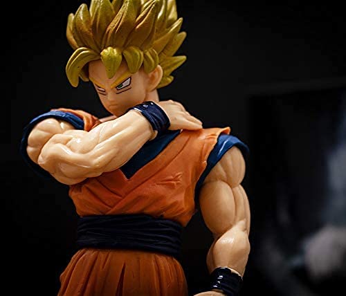 Figuras de Dragon Ball Vegeta Goku Kakarotto Figura de acción de PVC Modelo de anime Figuras acción grandes Animaciones juguete Modelo de personaje Saiyan para decoración regalo cumpleaños (Goku)