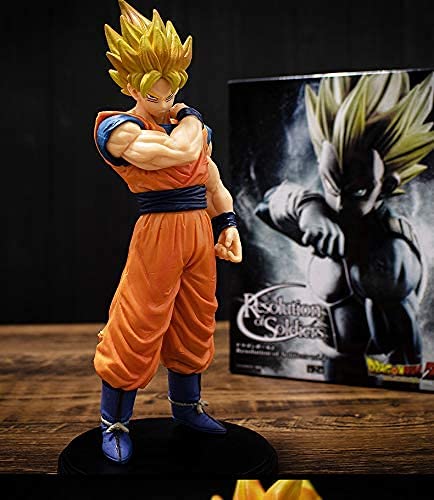 Figuras de Dragon Ball Vegeta Goku Kakarotto Figura de acción de PVC Modelo de anime Figuras acción grandes Animaciones juguete Modelo de personaje Saiyan para decoración regalo cumpleaños (Goku)