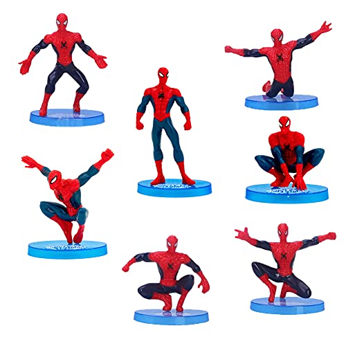 Figuras decorativas para tarta de Spiderman, adornos de Spiderman, juego de decoración de cumpleaños, dibujos animados, anime, anime, juguetes para decoración de tartas, para fiestas infantiles