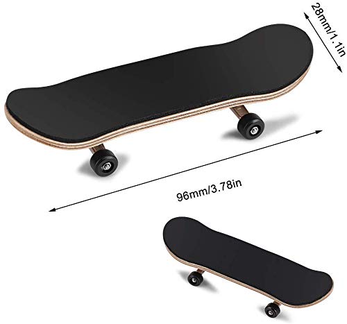 Fingerboard Finger Skateboards, Mini diapasón, Patineta de dedos profesional para Maple Wood DIY Assembly Skate Boarding Toy Juegos de deportes(Negro)