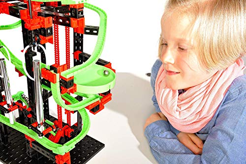 Fischertechnik Dynamic M – Juego Educativo y Divertido de Construcción de Circuitos de Canicas, 550 Piezas.