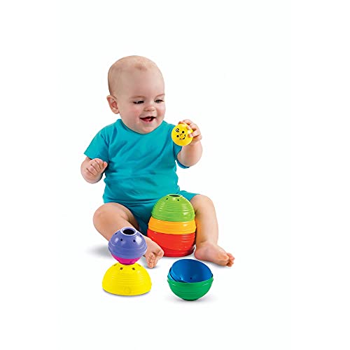 Fisher-Price - Cuencos apilables, juguete bebé +6 meses (Mattel W4472)