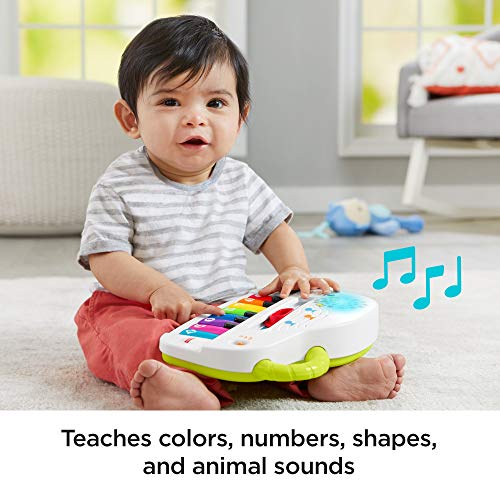 Fisher-Price Fisher-Price-GFK04 Laugh and Learn Silly Sounds-Piano Iluminado, Multicolor, 20.4 x 13.4 x 21.3 cm (Mattel GFK04)